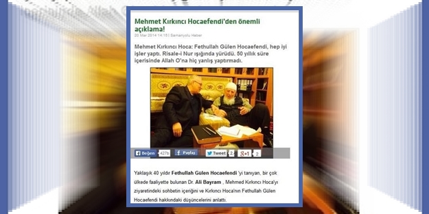 Zaman'ın Kırkıncı Hocaefendi röportajı yalan çıktı