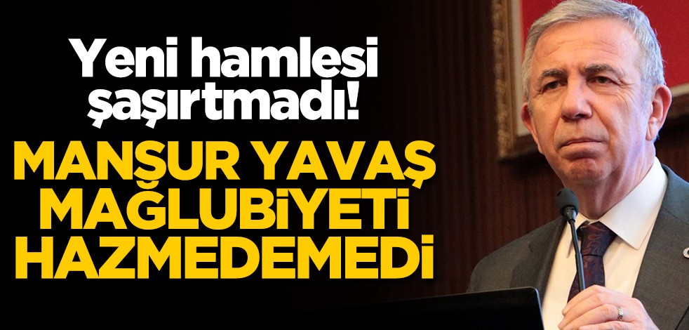 Mansur Yavaş mağlubiyeti hazmedemedi! Yeni hamle