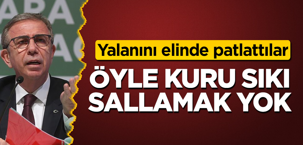 Mansur Yavaş'ın bir yalanı daha elinde patladı