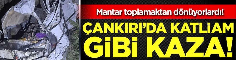 Mantar toplamaktan dönüyorlardı: Çankırı'da katliam gibi kaza!