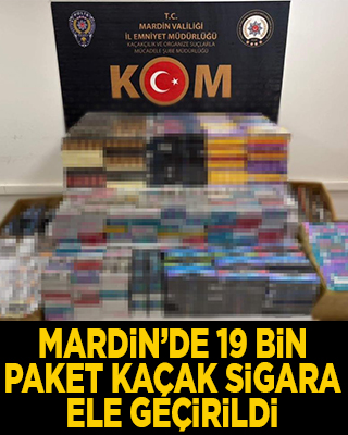 Mardin'de bir araçta 19 bin paket kaçak sigara ele geçirildi