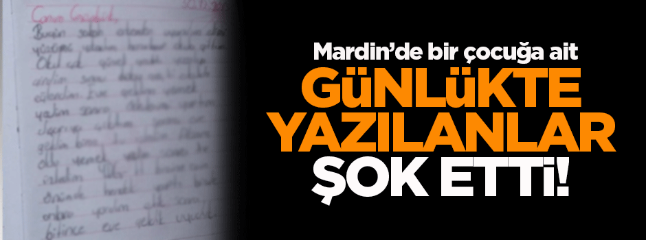Çocuğun günlüğünde yazanlar şok etti