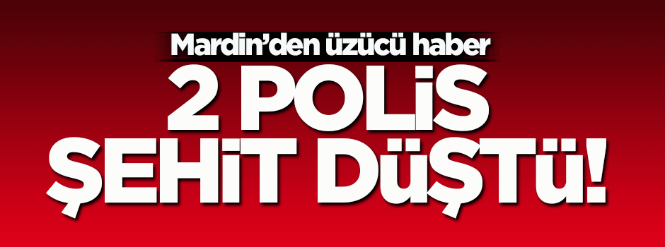 Mardin'den üzücü haber! 2 polis şehit oldu