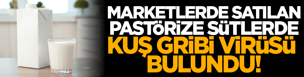 Marketlerde satılan pastörize sütlerde kuş gribi virüsü bulundu!
