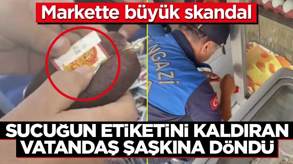 Markette büyük skandal! Sucuğun etiketini kaldıran vatandaş şaşkına döndü