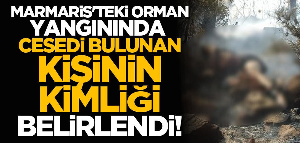 Marmaris'teki orman yangınında cesedi bulunan kişinin kimliği belirlendi!