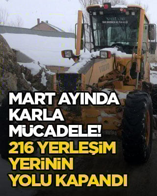 Mart ayında karla mücadele! 216 yerleşim yerinin yolu kapandı