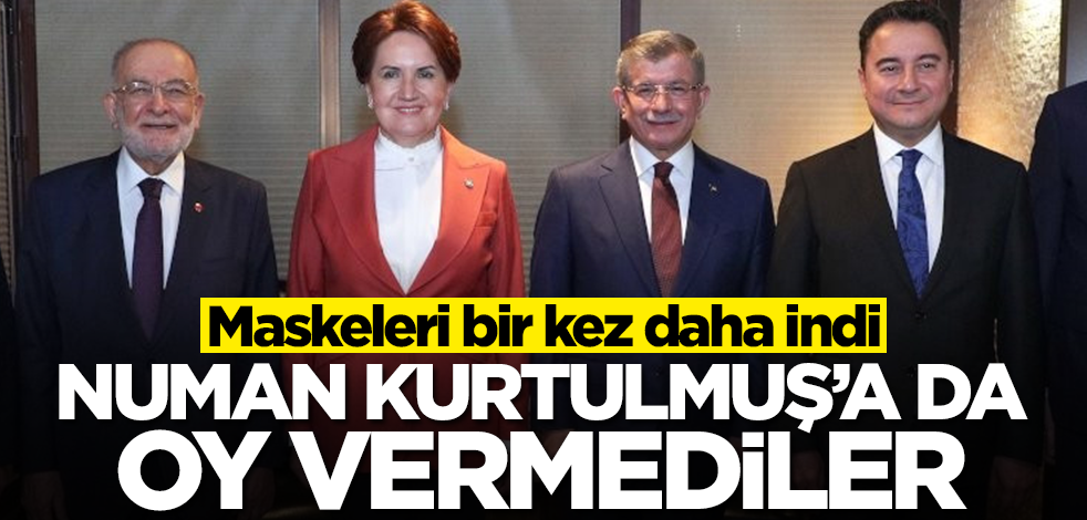 Maskeleri bir kez daha indi! Numan Kurtulmuş'a da oy vermediler