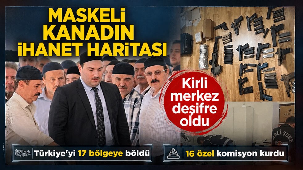 Maskeli kanadın ihanet haritası: Kuriş örgütü Türkiye’yi 17’ye bölmüş! 