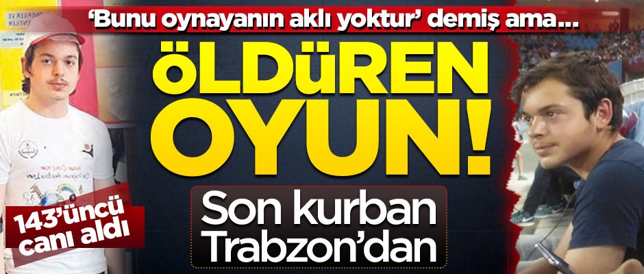 'Mavi Balina' oyunu bir can daha aldı!