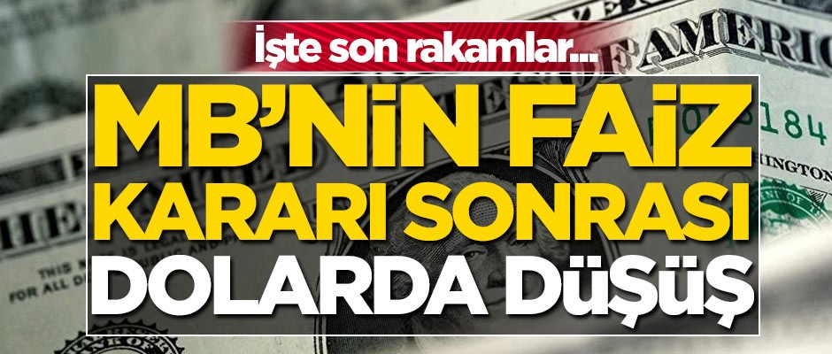 Merkez Bankasının faiz kararı sonrası dolarda düşüş