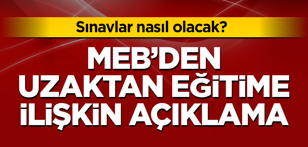 MEB: 20 Kasım-4 Ocak arası eğitim uzaktan olacak