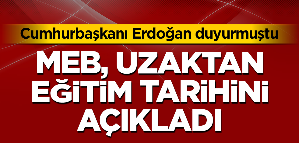MEB: 31 Aralık 2020'ye kadar uzaktan eğitime devam edilecek