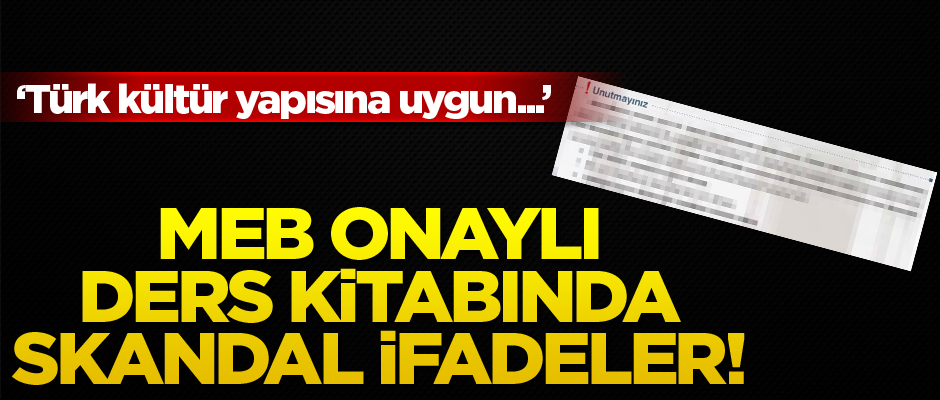 MEB onaylı ders kitabında skandal ifadeler