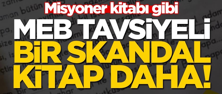 MEB tavsiyeli bir skandal kitap daha!