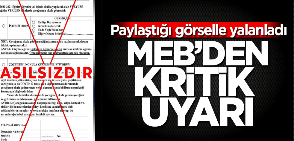 MEB'den asılsız iddialara cevap
