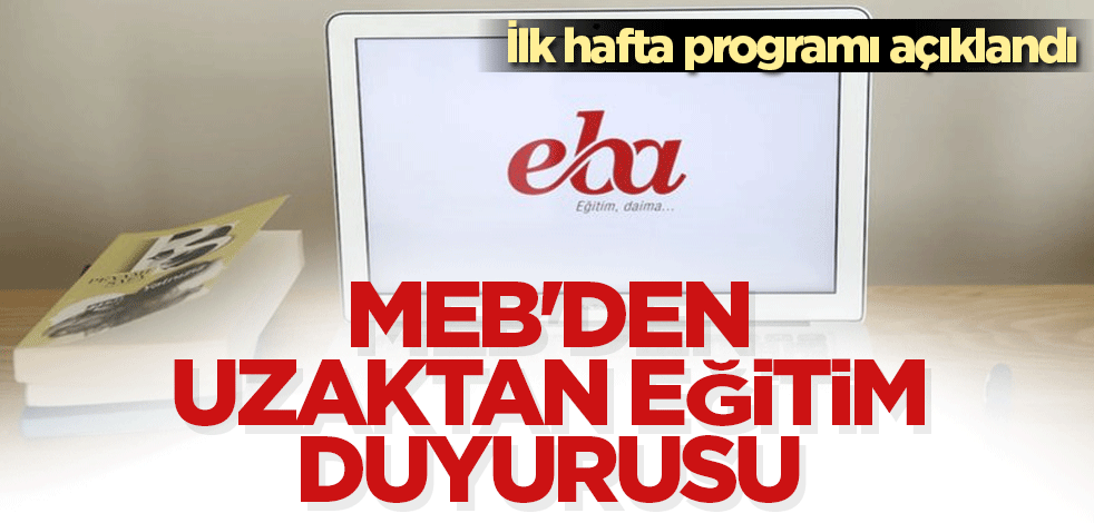 MEB'den uzaktan eğitim duyurusu