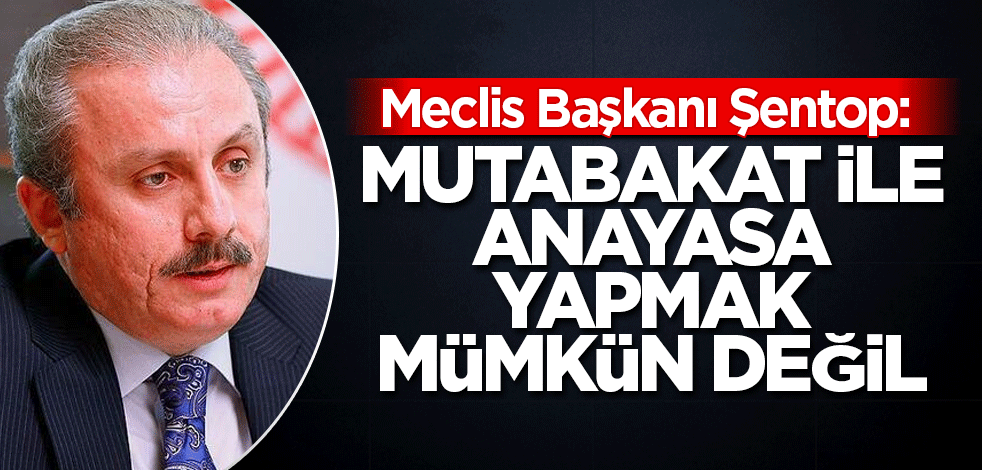 Meclis Başkanı Şentop: Mutabakat ile anayasa yapmak mümkün değil