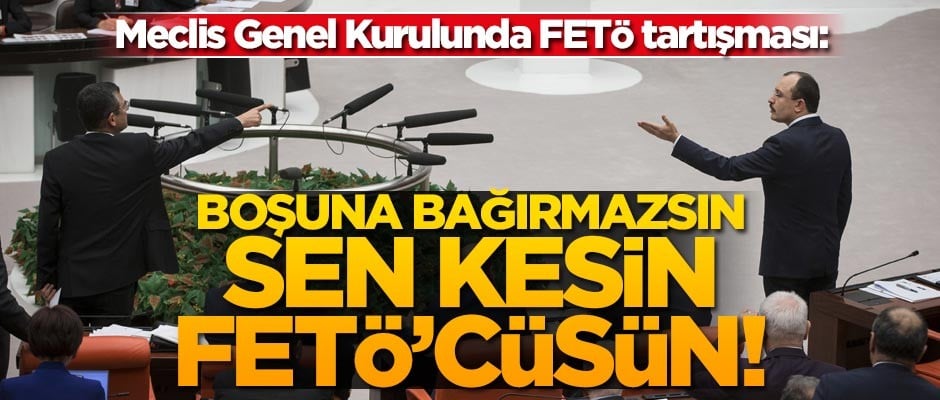 Meclis Genel Kurulunda FETÖ tartışması: Boşuna bağırmazsın sen kesin FETÖ'cüsün!