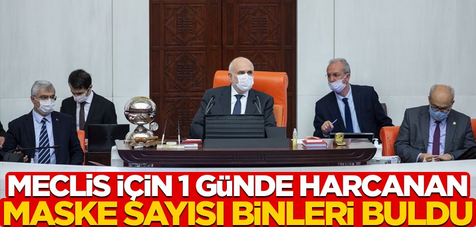 Meclis için 1 günde harcanan maske sayısı binleri buldu