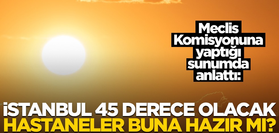 Meclis komisyonuna yaptığı sunumda anlattı: İstanbul 45 dereceyi görecek, hastaneler buna hazır mı?