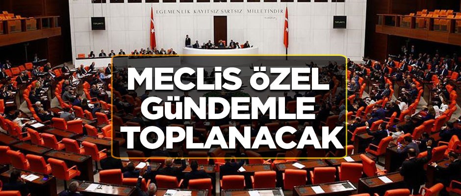 Meclis özel gündemle toplanacak