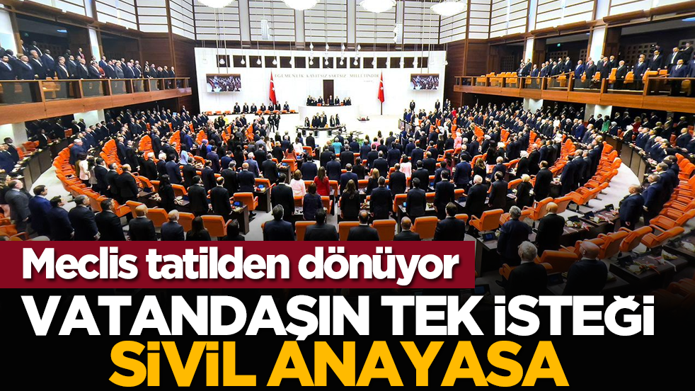 Meclis tatilden dönüyor: Vatandaşın tek isteği sivil Anayasa