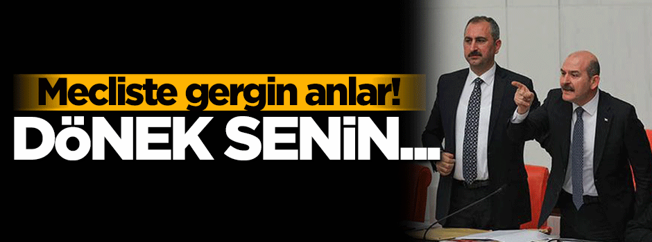 Mecliste gergin anlar! Dönek senin...