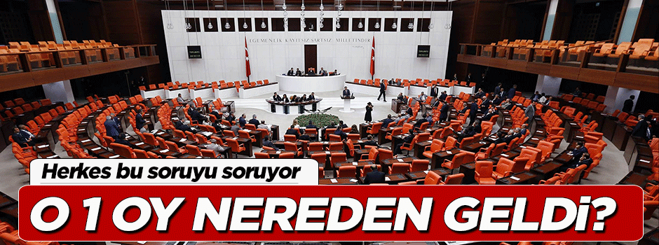 Meclis'te herkes o soruyu sordu: 1 oy nereden geldi!