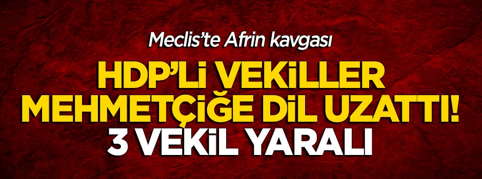 Meclis'te kavga! HDP'liler Mehmetçiğe dil uzattı: 3 vekil yaralı!