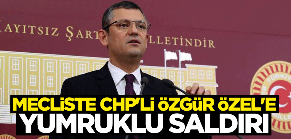 Mecliste Özgür Özel'e yumruklu saldırı