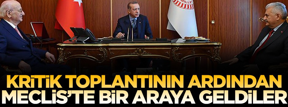 Meclis'te üçlü zirve! Kritik toplantının ardından bir araya geldiler