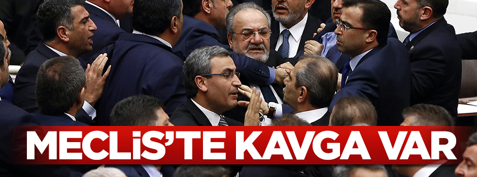 Meclis'te vekiller birbirine girdi