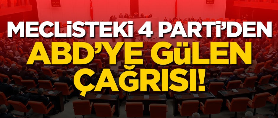 Meclisteki 4 partiden ABD'ye Gülen çağrısı!