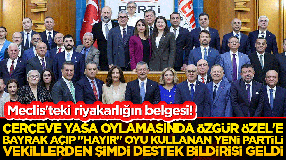 Meclis'teki riyakarlığın belgesi! Çerçeve yasa oylamasında Özgür Özel'e bayrak açıp 