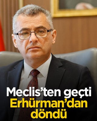 Meclis'ten geçti, Erhürman'dan döndü