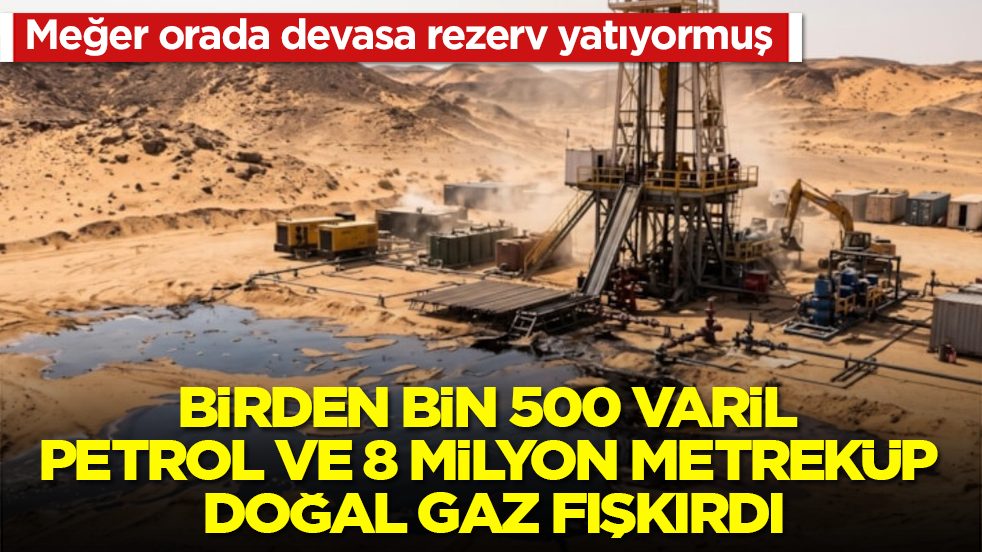 Meğer orada devasa rezerv yatıyormuş! Birden bin 500 varil petrol ve 8 milyon metreküp doğal gaz fışkırdı
