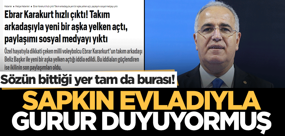 Mehmet Akif Üstündağ sapkın evladıyla gurur duyuyormuş!