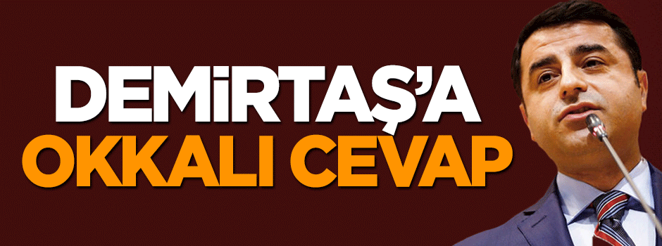 Mehmet Ali Şahin'den Demirtaş'a okkalı cevap