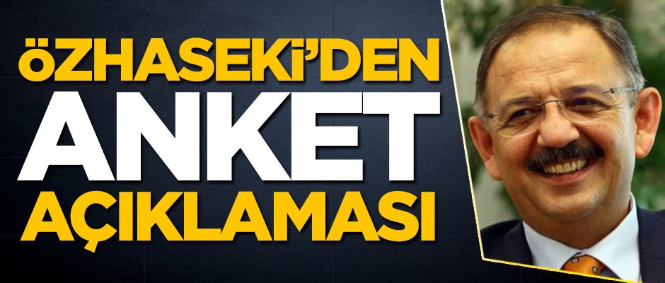 Mehmet Özhaseki'den anket açıklaması