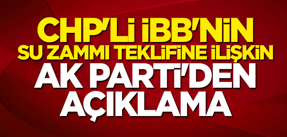 Mehmet Tevfik Göksu'dan "su zammı" açıklaması