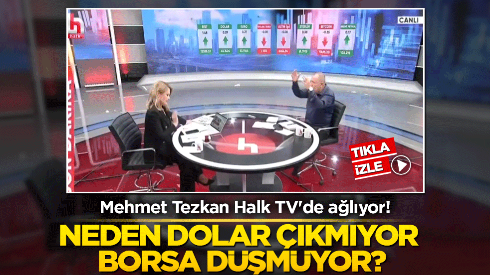 Mehmet Tezkan Halk TV'de ağlıyor! Neden dolar çıkmıyor borsa düşmüyor