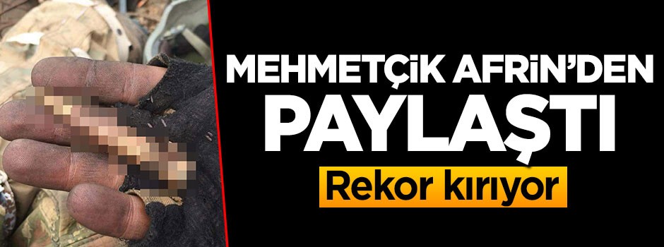 Mehmetçik Afrin'den paylaştı! Rekor kırıyor