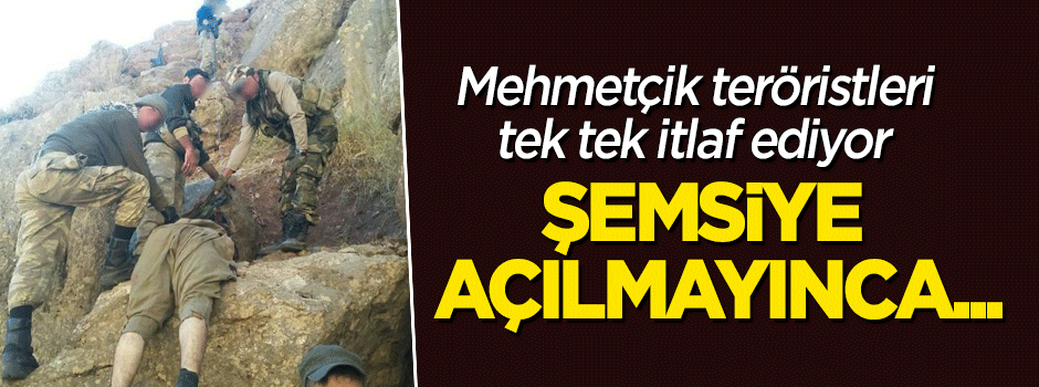 Mehmetçik etkisiz hale getirdi! Şemsiye açılmayınca...
