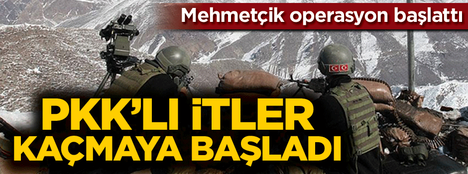 Mehmetçik operasyon başlattı, PKK'lı itler kaçmaya başladı