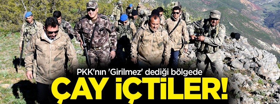 Mehmetçik, PKK'nın 'Girilmez' dediği bölgede çay içti!
