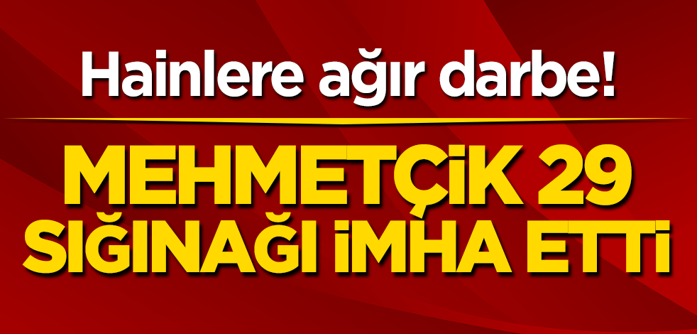 Mehmetçik Tunceli’de 29 sığınağı imha etti