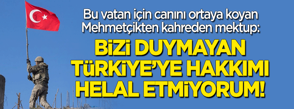 Mehmetçikten kahreden mektup: Bizi duymayan Türkiye'ye hakkımı helal etmiyorum!