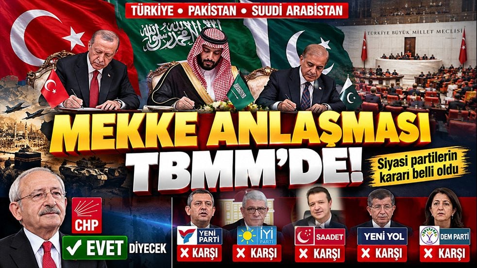 Mekke Anlaşması TBMM’de! CHP’den destek, muhalefetin geri kalanı karşı cephede
