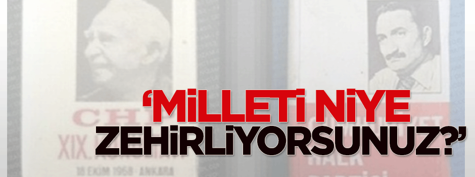 Melih Gökçek: Milleti niye zehirliyorsunuz?
